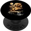Funny Poodle Lover Gifts Accessories & S Barboncino che ulula alla luna PopSockets PopGrip Adesivo