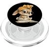 Teacher Student Reader Library Bookworm Coniglietto aperto lettura libro animale amante grafico ritratto coniglio PopSockets PopGrip per MagSafe