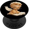 Student Reader Teacher Theme Library Gra Alato Ragazza Aperto Libro Lettura Libro Amante Grafica Angelo Bambino PopSockets PopGrip Adesivo
