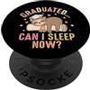 Funny Lazy Girl Graduation Sloth Class o Divertente pigra ragazza laurea bradipo coquette arco liceo PopSockets PopGrip Adesivo