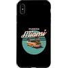 Vintage Clothing Store Custodia per iPhone XS Max Florida Miami Vintage Sport Car Retro Tramonto Palme