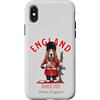 Dogs & Coffee Designs Custodia per iPhone X/XS Basset Hound-Hund Tee London KING'S GUARD England Bandiera UK