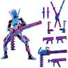 PLUSHCEWT T13 Action Figure, Personaggi d'azione stampati 3D, Dummy 13 Lucky 13 Robot Action Figure, decorazione desktop Action Figures per modellismo amanti dei giochi (rosso blu)