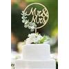 IHLOOTD Topper Mr & Mrs per Torta, Sposo e Sposa Torta, Decorazioni per Torta Nuziale, Cake Topper Matrimonio Legno, Anniversario, Matrimonio, Compleanno (B)