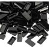 PATIKIL 555 Pezzi blocco Piatti All'Ingrosso, 1x2 Piastrelle Quadrate Nere Classiche Superficie Liscia Mini Accessori Da Costruzione Mattoncini Compatibili Kit
