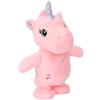 Cuteoy Unicorno Parlante che Ripete la Voce - Peluche Elettrico Interattivo che Cammina e Canta, Giocattolo Animato Regalo Compleanno per Bambini Neonati, Rosa, 25 cm