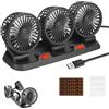 BORDEAG Ventilatore Elettrico per Auto,360°12V 24V Ventola Clip-On Regolabile,Ventilatore USB Auto Portatile,Ricaricabile Ventilatore da Tavolo Silenzioso per Camper,Camion,Berlina/SUV/RV/Barca