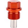 Yctze Tappo Coppa Olio - Tappo Magnetico 14X1.5 - Tappo Di Scarico Olio, Tappo Di Scarico Olio Magnetico In Lega Di Titanio Vite Bullone Pan Modifica M12 X 1,25(M14 X 1.5)