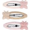 PARSA Beauty Fermagli per capelli con applicazione, beige, rosa, bianchi Fermacapelli 3 pz.