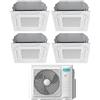 HISENSE CONDIZIONATORE HISENSE CASSETTA A 4 VIE QUADRI SPLIT 12000+12000+12000+18000 BTU INVERTER 5AMW105U4RQC A++ R32