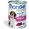 Monge Fresh Adult Bocconcini in Paté con Vitello 400 g Alimento Umido per Cani