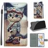 KENHONER Custodia per Honor 90 5G, gatto | Portafoglio Pelle PU, Magnetica, Resistente Agli Urti, Scomparto Carte Credito, Pieghevole, Flip Libro, Motivo