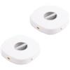 SENRISE Scatola portaoggetti per cavi dati, 2 pezzi, portatile, estensibile, organizer per cavi USB di ricarica (bianco)