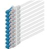 1CONN 10 x 1,0 m - CAT-6a Cavo di rete Ethernet Cable Lan Patch RJ-45 maschio SFTP 10 GB/s - 10 pezzi bianco