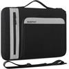 ROEPHY 14 Pollici Impermeabile Borsa a Tracolla per Computer Portatile da 14 / HP Stream 14 Pavilion 14 / Lenovo ThinkPad Yoga Ideapad/MacBook Pro/Dell Chromebook/ASUS, Nero e Grigio