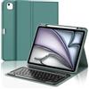IVEOPPE Tastiera iPad Air 13 M4 2026/M3 2025/M2 2024, Cover con Tastiera Italiano QWERTY Magnetico Staccabile Bluetooth con Portapenna per iPad Air 13 2024/2025/2026, Verde scuro