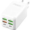 HOMTRAK Caricatore USB C 150 W Stazione di Ricarica con 6 porte, caricatore USB multiplo con 2 USB C PD e 4 USB A, compatibile con iPhone Ricarica Rapida Compatibile con iPhone 16 15 14 13 XS Samsung Xiaomi