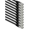 1aTTack.de Cat6 Ethernet LAN cavo di rete set 10 100 1000 MBit s Patchkabel Cat S-FTP doppia schermato PIMF Compatibile con Cat5 Cat6 A Cat7 Cat8 per switch Router modem patchpannel Nero - 10 pezzi 2m