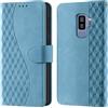 CaseGla Cover per Samsung Galaxy S9 Plus custodia portafoglio Blu | Blocco RFID, 3 scomparti carte, 1 tasca banconote, Chiusura magnetica, Supporto, Pelle PU flip cover per Samsung S9 Plus