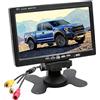 OBEST Schermi della telecamera posteriore a 7 pollici, display LCD a colori, 800.480 RP, DC12V-24v, commutazione video AV1/AV2, monitor LCD dell'automobile per i camper degli autobus