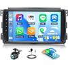 CAMECHO 2+64G Android 15 Carplay Autoradio per Mercedes-Benz Smart Fortwo 2005-2010, Navigatore Android Auto wireless, Schermo Touchscreen da 9 Radio WiFi Bluetooth Mirror Link FM/RDS + Telecamera