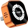 MZU Adattatore Wireless CarPlay 4-in-1 - Da Cablato a Wireless per CarPlay e Android Auto, con MirrorLink e AirPlay Specchio, compatibile per iPhone e Android (Arancio-Bianco)