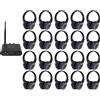 Retekess TA004S Silent Disco: cuffie wireless, sistema audio versione migliorata, 6 canali con Bluetooth, pieghevoli, per TV, yoga, meditazione