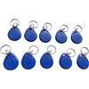 JWFKWNH 125 khz portachiavi Access RFID tag em4100 RFID Key (confezione da 10) (blu)