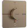 hansgrohe ShowerSelect Comfort Q - Miscelatore termostatico incasso, Rubinetto termostatico con blocco di sicurezza (SafetyStop) a 40° C, Termostato, 2 utenze, bronzo spazzolato