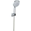 DP Griferia DP Bath Soffione Doccia RY-H215+ Supporto RY-P012 + Flessibile RY-S001, Argento