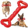 YES4QUALITY - Giocattolo da masticare per cani - 33 cm, rosso - Giocattolo a forma di osso resistente per masticatori aggressivi - Giocattolo di arricchimento mentale per tenere occupati i cani