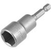 Fixinus Inserti magnetici per chiavi a bussola esagonali da 15 mm, 1/4, per cacciaviti, trapani e adattatori a bussola, lunghezza 65 mm