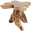 Kare Design Tavolino Tree Big, Marrone,d 48-54 cm, legno massello | Legno naturale di mango, piano rotondo a tronco d'albero, design naturale individuale, durevole, per il soggiorno