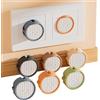 Lawen Creative 6 pezzi di copertura per prese tipo F con Smiley, scatola in silicone, copertura decorativa, impedisce il contatto dei bambini, protezione presa elettrica, 6 colori