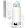 Naxup 500mL Scaldabiberon Portatile, Scalda Biberon Neonato Portatile, Scaldabiberon Portatile Senza Fili, Batteria 10400mAh, Controllo Temperatura Preciso con Display LCD,per Pulizia Ideale Notte e Uscite