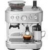 Sencor Macchina per caffè espresso macinacaffè a grani Barista Express, acciaio inossidabile spazzolato, serbatoio acqua e caffè di grande capacità, bocchetta vapore cappuccino SES 6010SS