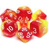 Epic Forge - Set di 7 dadi in scatola- Fusione rossa e gialla