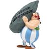 Plastoy Astérix Figura Obélix menhir con messaggio Souvenir d'Armorique - PVC - 8 cm