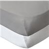 babyCalin - Set 2 lenzuola con angoli Bianco/Tortora 70x140x17 cm