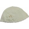 Cappello per bimba 6/9 mesi circ 44 cm uncinetto acrilico con fiore rilievo Q12
