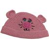 Cappello per bimba 0/3 mesi acrilico fatto all'uncinetto circ 36 cm topino A85