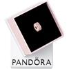 PANDORA Colours Ciondolo a clip con pavé placcato in oro rosa 14k con zirconia cubica rosa e impugnatura in silicone