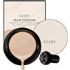 Domality Cuscino Fondotinta, CC Cream con Applicatore a Forma di Funghetto, BB Cream Fondotinta Viso per Pelle Matura, Cuscino d'Aria per Uniformare il Tono della Pelle, Trucco a Lunga Durata (Natural)