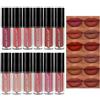 Anglicolor 12PCS Rossetto Lunga Durata Set,Ttazza Antiaderente Vellutata,Kit Lucidalabbra Opaco,Regalo per Cosmetici a Lunga Durata Impermeabile (B, 2.5ml*12)