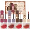 Domality 4pcs Bunny Rabbit Package Lip Gloss Set, 4 Colori Matte Velvet Mousse Liquid Lipstick, Long Lasting Waterproof Lip Makeup Kit con Confezione Regalo