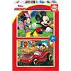 Educa - Puzzle Mickey Mouse Fun House | 2x20 pezzi Puzzle Set | Mickey, Minnie, Disney | dai 3 anni (19311)