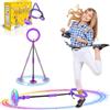 BaXing Anello lampeggiante per bambini, palla di salto, pieghevole, adatto per giochi di abilità, per bambini o adulti (viola)