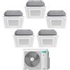 HISENSE CONDIZIONATORE HISENSE CASSETTA A 4 VIE PENTA SPLIT 9000+9000+9000+12000+12000 BTU INVERTER 5AMW105U4RQC A++ R32