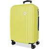 Roll Road Menorca Large Giallo Valigia 52x75x27 cm Rigido ABS Lucchetto a Combinazione Integrato 97L 4.3 kg 4 Doppie Ruote Estensibile