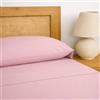 TRAMAS+ Lenzuola Singolo Cotone 100% 90x200 cm, Completo con Lenzuolo Sotto con Angoli, Lenzuolo Sopra e 1 Federa, Certificato STANDARD 100 OEKO-TEX - Malva